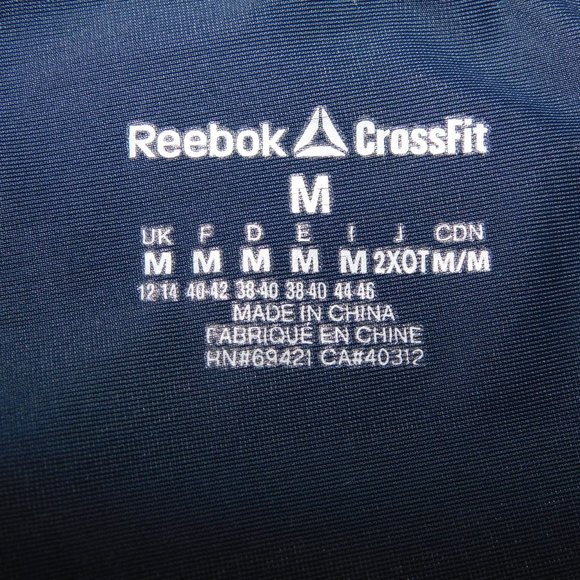 Reebok Crossfit Womens M Blue Yellow Train / Prepare For the Unknowable Tights - Picture 2 of 10
